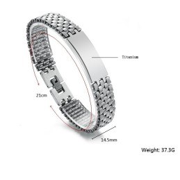 Pulseira Masculina De Titânio De Qualidade Estável