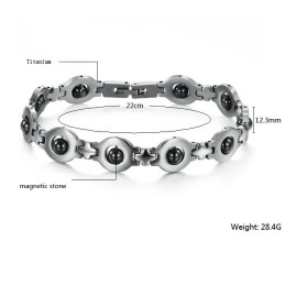 Pulseira Masculina Antifadiga De Titânio Grandes Variedades