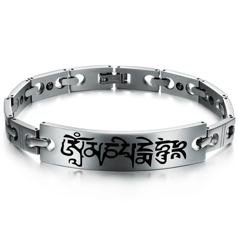 Pulseira De Titânio Lodestone Da Rainha Da Saúde Masculina De Qualidade