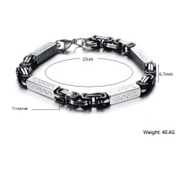 Pulseira Masculina De Titânio Muito Conhecida Por Sua Alta Qualidade