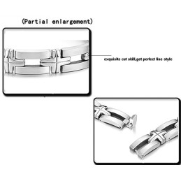 Pulseira Masculina De Titânio Com Cruz De Alta Qualidade