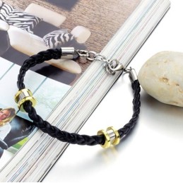 Pulseira De Couro De Titânio Concisa De Alta Qualidade