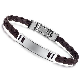 Pulseira Feminina De Couro De Titânio Fácil De Usar