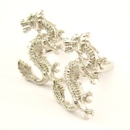 Abotoaduras De Dragão De Titânio Da Moda