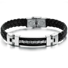 Pulseira De Couro De Titânio Clássica De Qualidade Confiável