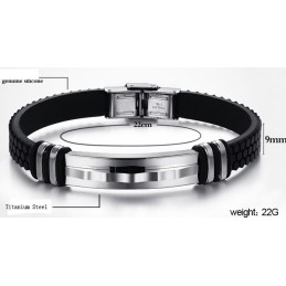 Pulseira De Silicone De Titânio Concisa De Excelente Qualidade