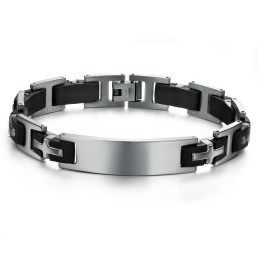Pulseira Masculina De Silicone De Titânio Durável Em Uso