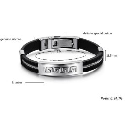 Pulseira Masculina De Titânio De Qualidade Confiável