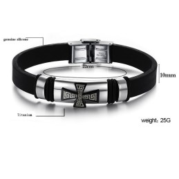 Pulseira Masculina De Silicone De Titânio De Excelente Qualidade