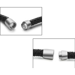 Pulseira De Couro De Titânio Com Formato Redondo E Reputação Confiável