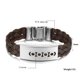 Pulseira De Titânio Marrom Completa Com Especificações
