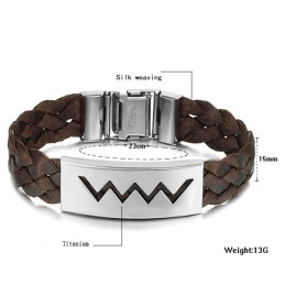 Pulseira De Titânio Marrom De Excelente Qualidade