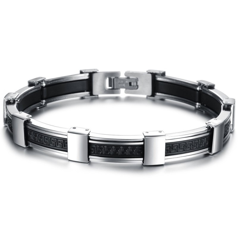 Pulseira Masculina De Silicone De Titânio De Alta Qualidade Pulseira Masculina De Silicone De Titânio De Alta Qualidade