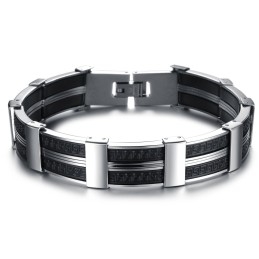 Pulseira Masculina De Silicone De Titânio De Renome Mundial