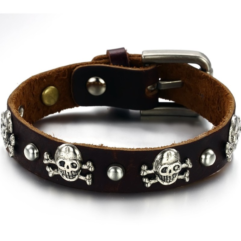 Pulseira De Couro De Titânio Retrô Masculina De Qualidade Estável Pulseira De Couro De Titânio Retrô Masculina De Qualidade Estável