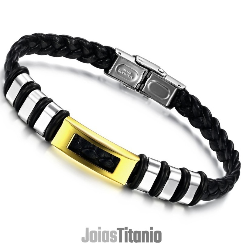 Pulseira De Couro De Titânio De Qualidade Estável Pulseira De Couro De Titânio De Qualidade Estável
