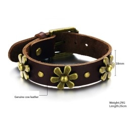 Pulseira De Couro De Titânio Retrô De Alta Qualidade