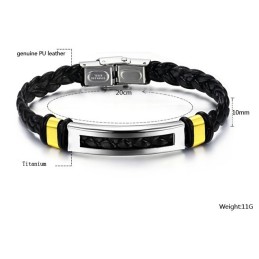 Pulseira De Couro De Titânio Vendendo Bem Em Todo O Mundo