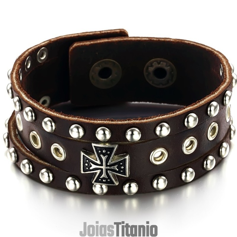 Pulseira De Couro De Titânio De Alta Qualidade Pulseira De Couro De Titânio De Alta Qualidade