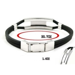 Pulseira Masculina Concisa De Titânio E Silicone Com Qualidade E Quantidade Garantidas