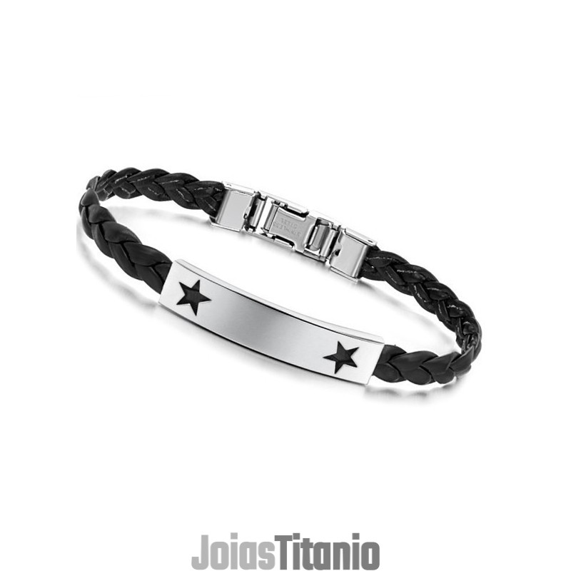 Pulseira De Couro De Titânio Em Formato De Estrela Feminina De Reputação Confiável