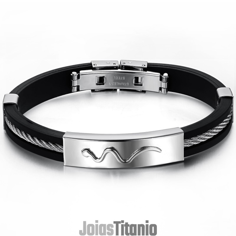 Pulseira De Couro De Titânio Viper De Reputação Confiável