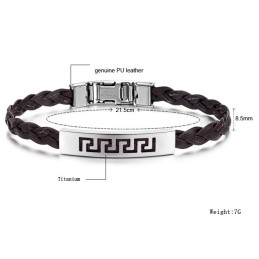 Pulseira Feminina De Couro De Titânio The King Of Quantity