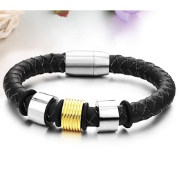Pulseira De Couro De Titânio Feminina De Qualidade Estável