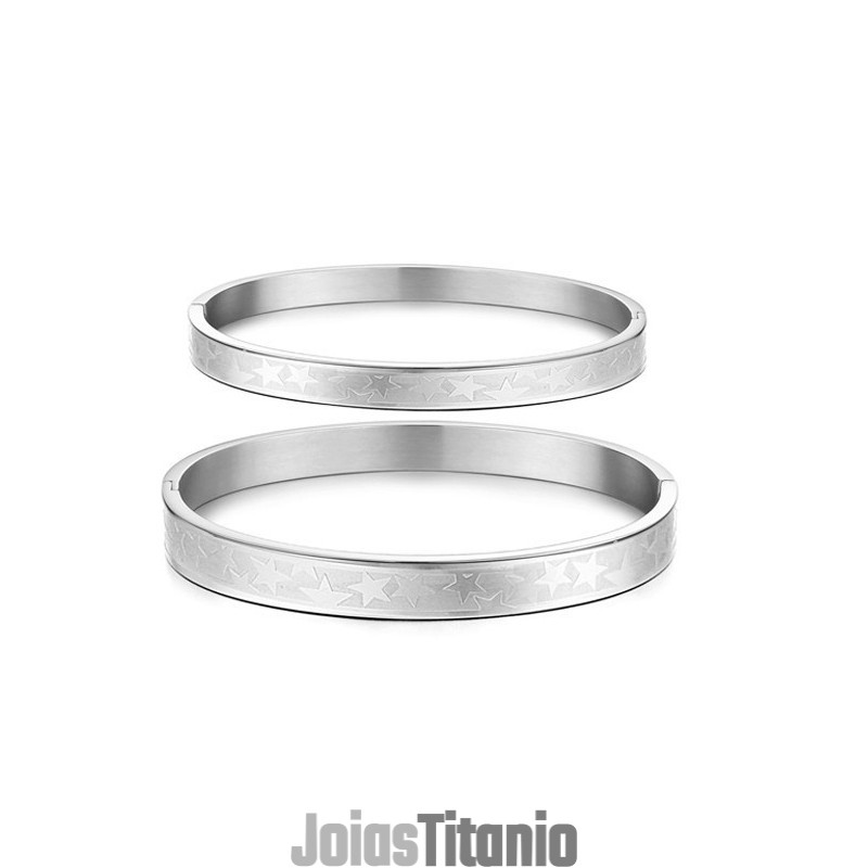 Pulseira De Titânio Em Formato De Estrela Fácil De Usar Para Amantes