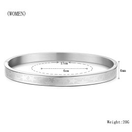 Pulseira De Titânio Em Formato De Estrela Fácil De Usar Para Amantes