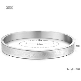 Pulseira De Titânio Em Formato De Estrela Fácil De Usar Para Amantes