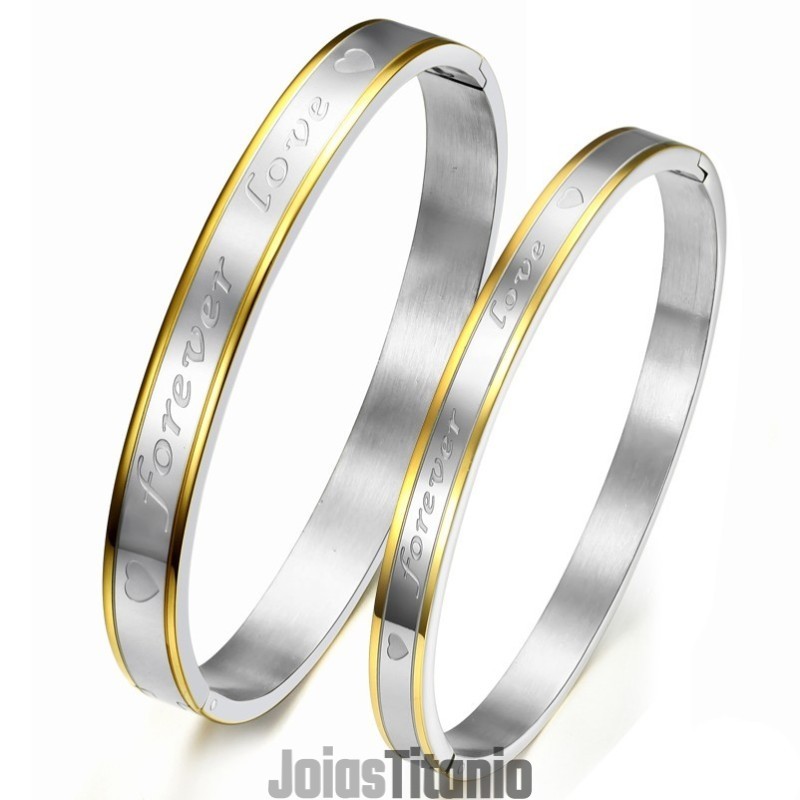 Pulseira De Titânio Forever Love De Qualidade Estável Para Amantes Pulseira De Titânio Forever Love De Qualidade Estável Para Amantes
