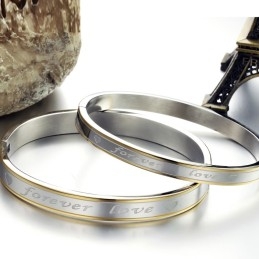 Pulseira De Titânio Forever Love De Qualidade Estável Para Amantes