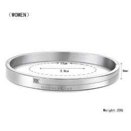 Pulseira De Titânio Concisa De Excelente Qualidade Para Amantes Com Strass