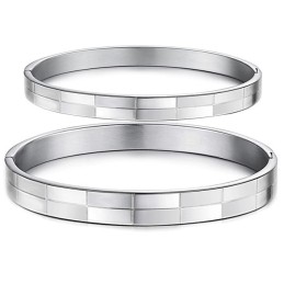 Pulseira De Titânio Com Grade De Grande Variedade Para Amantes