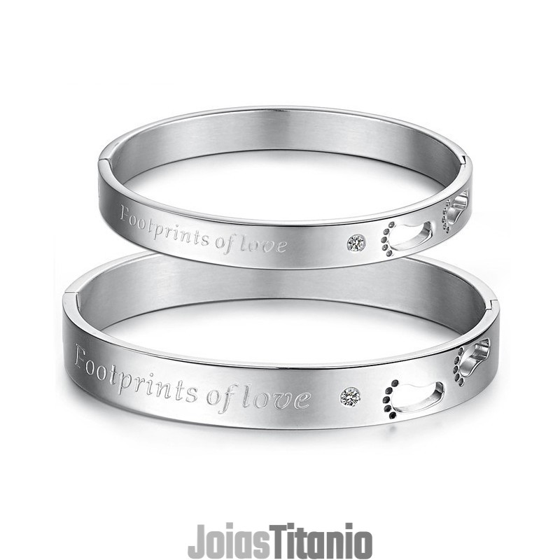 Pulseira De Titânio De Excelente Qualidade Para Amantes Com Strass Pulseira De Titânio De Excelente Qualidade Para Amantes Com Strass