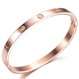 Pulseira De Titânio Com Parafuso Feminino De Qualidade Superior