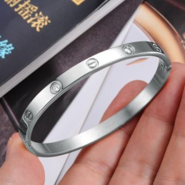 Pulseira Feminina De Titânio De Alta Qualidade Com Diamante