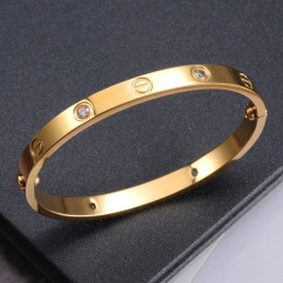 Pulseira Feminina De Titânio De Qualidade Confiável Com Strass