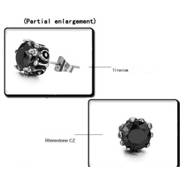 Brincos De Titânio Preto Com Diamante E Reputação Confiável