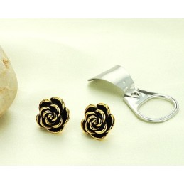 Brincos De Titânio Em Formato De Flor Feminina, Famosos Por Sua Alta Qualidade