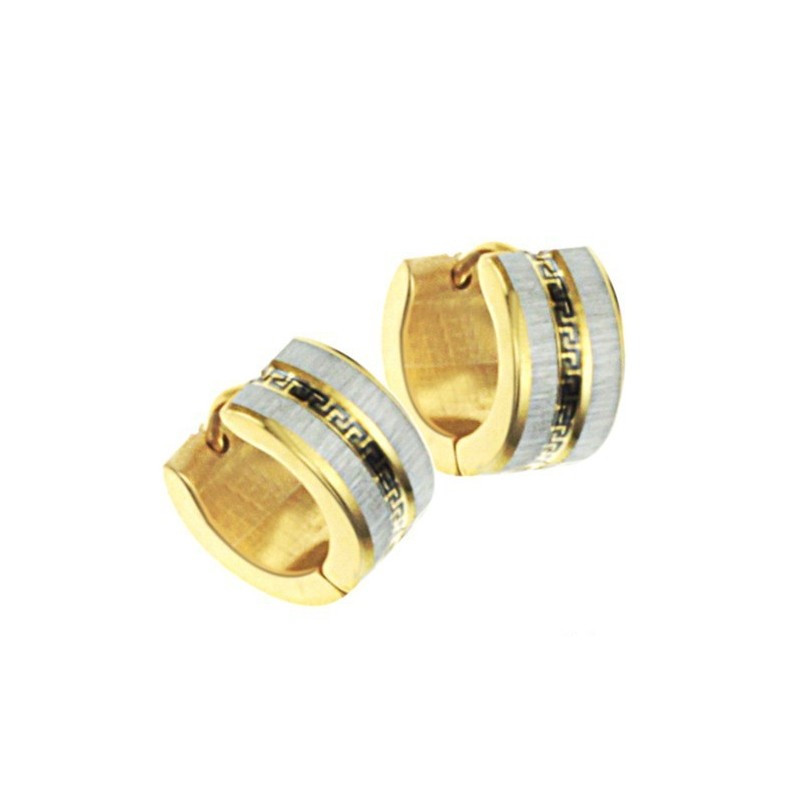 Brincos De Titânio Com Padrão De Parede Feminino Fáceis De Usar