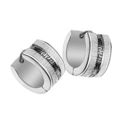 Brincos De Titânio Com Padrão De Parede Feminino Fáceis De Usar