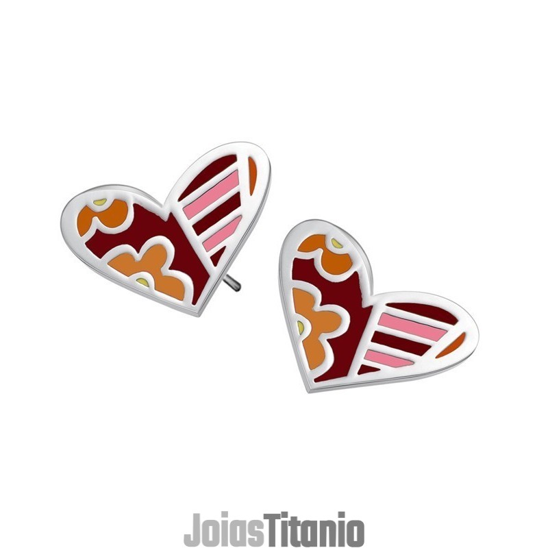 Brincos De Titânio Em Formato De Coração Para Mulheres De Qualidade Estável