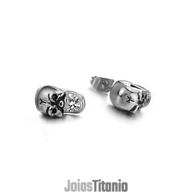 Brincos De Titânio Com Caveira Feminina De Desempenho Confiável E Diamante Brincos De Titânio Com Caveira Feminina De Desempenho Confiável E Diamante