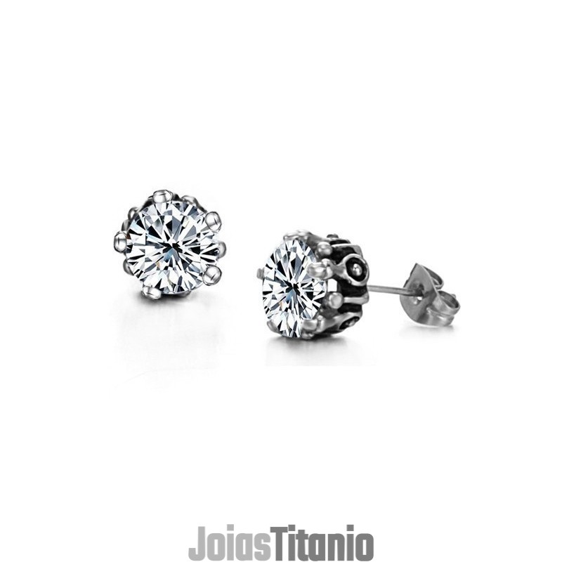 Brincos De Titânio Branco Femininos De Excelente Qualidade Com Strass Brincos De Titânio Branco Femininos De Excelente Qualidade Com Strass