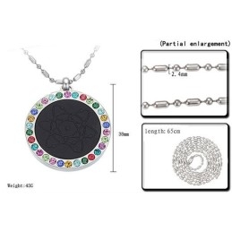 Colar Pelelith De Titânio Com Diamante, Durável E Saudável