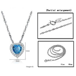 Colar De Titânio Banhado A Platina Com Strass Feminino De Alta Qualidade
