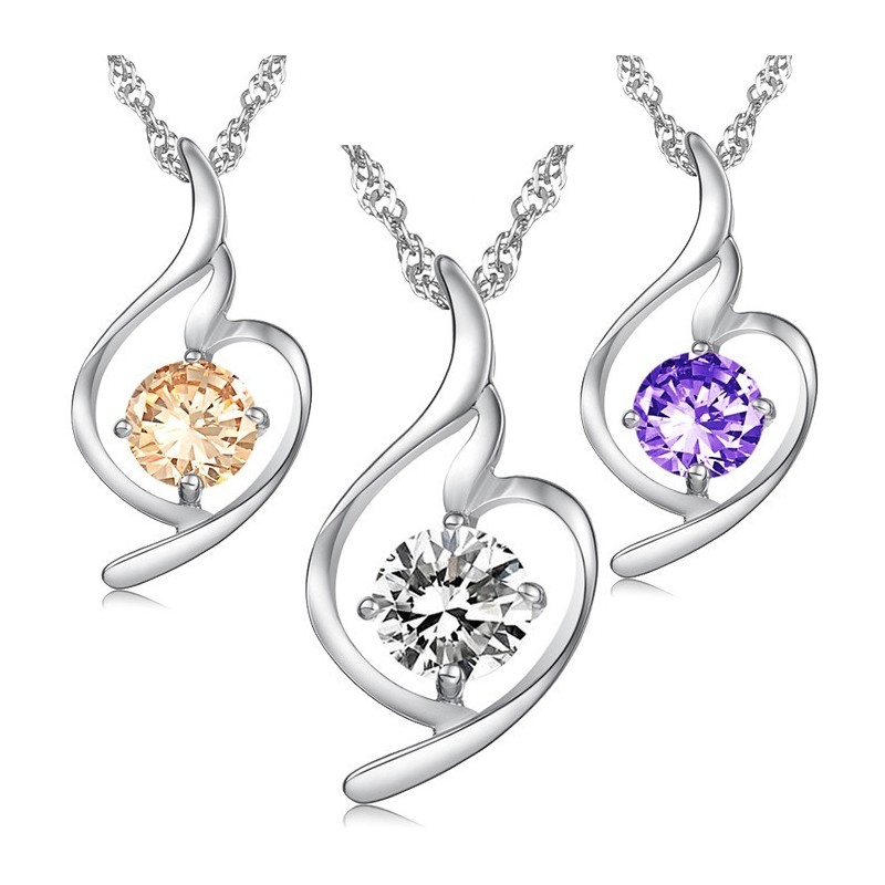 Colar De Titânio Com Banho De Platina E Diamantes Da Rainha Da Moda Feminina De Qualidade