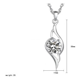 Colar Feminino De Titânio Com Banho De  E Diamante, Qualidade E Quantidade Garantidas